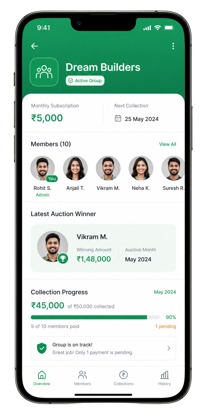 Hand Credit app Chit Credit Records screen