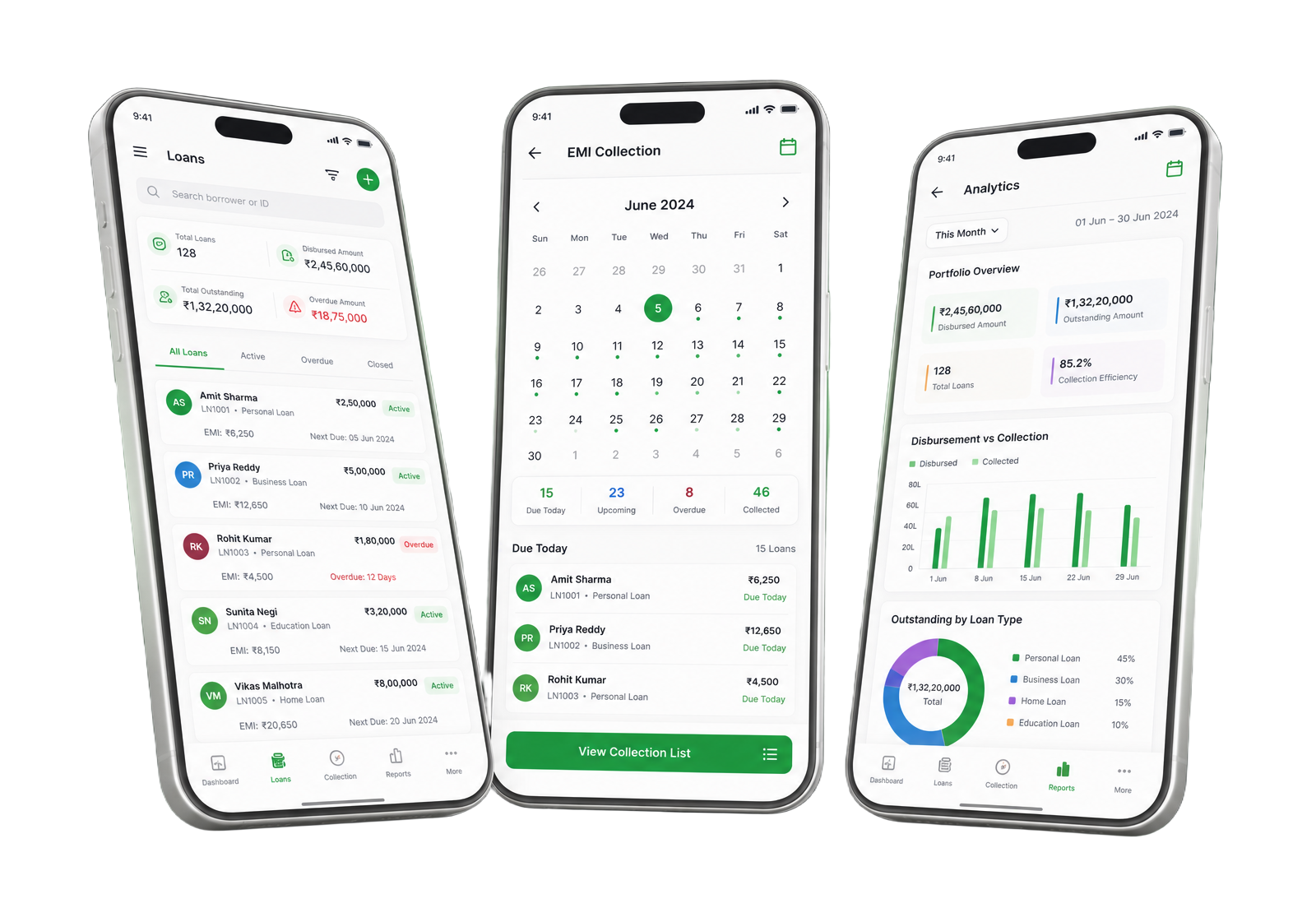 Hand Credit app Business & Interest Credit screen